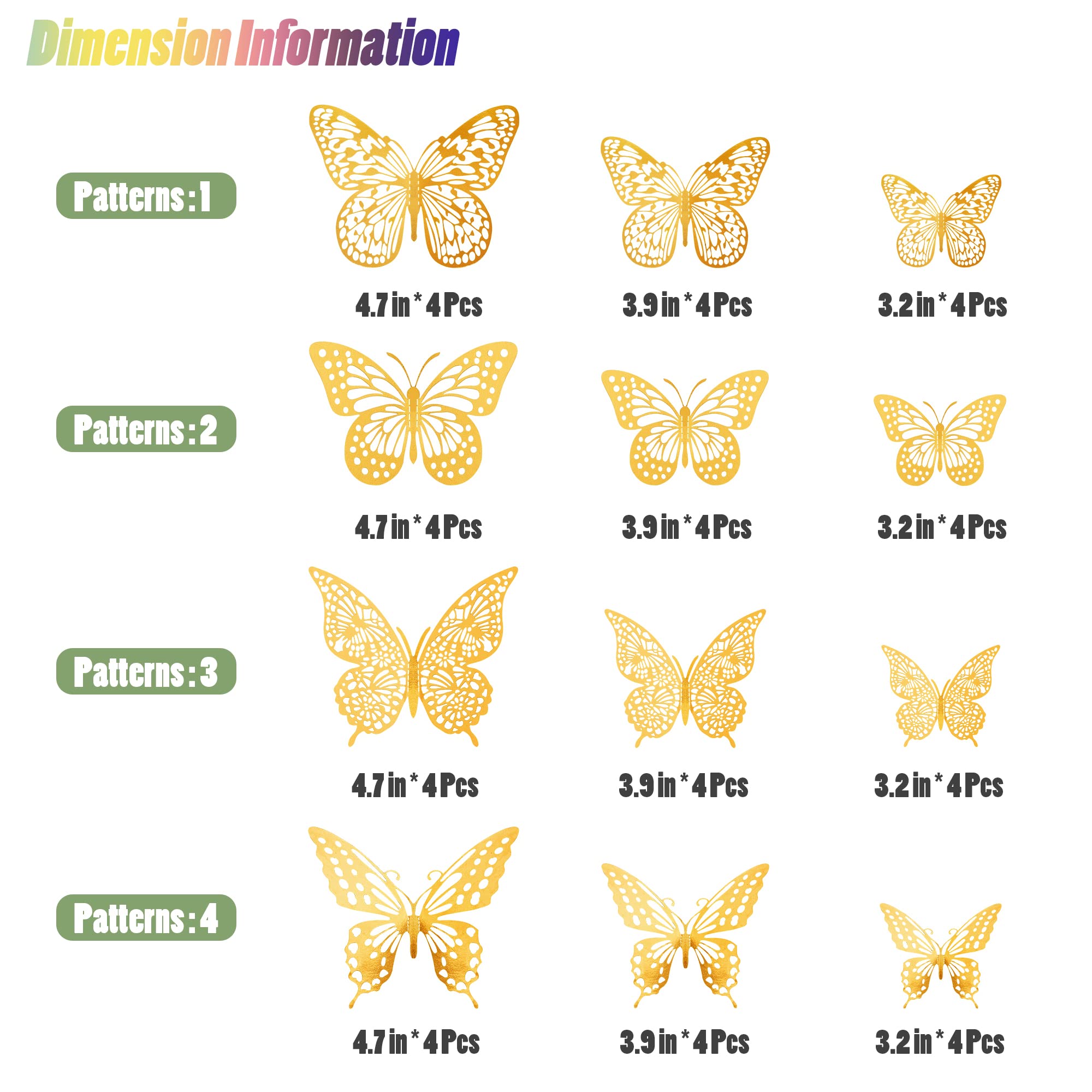 BUTTERFLY - acada92264② Amazon.com: SAOROPEB 3D Butterfly Wall Decor - 48 Pcs, 4